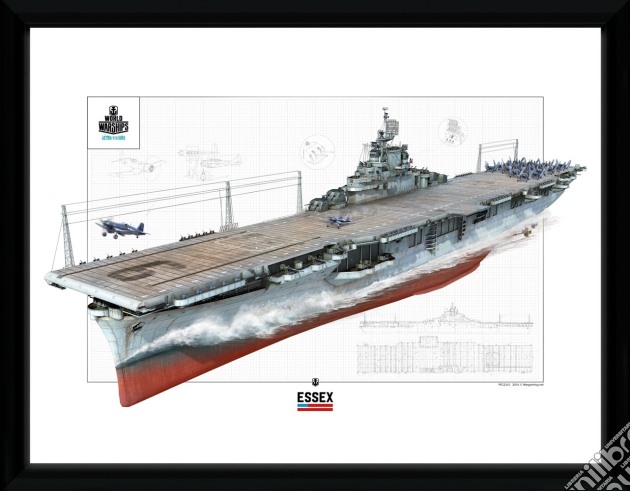 World Of Warships: Essex (Stampa In Cornice 30x40 Cm) gioco di GB Eye