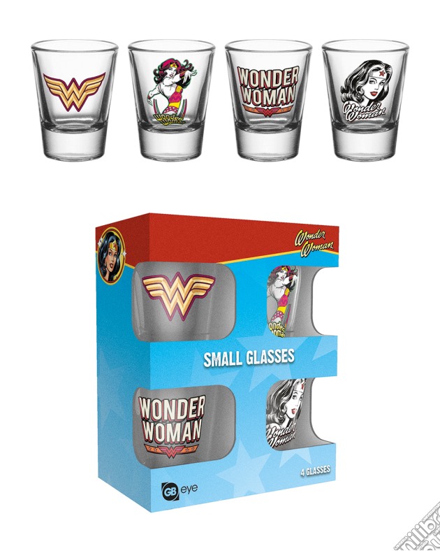 Wonder Woman - 60'S Pop (Set 4 Bicchieri Piccoli) gioco di GB Eye