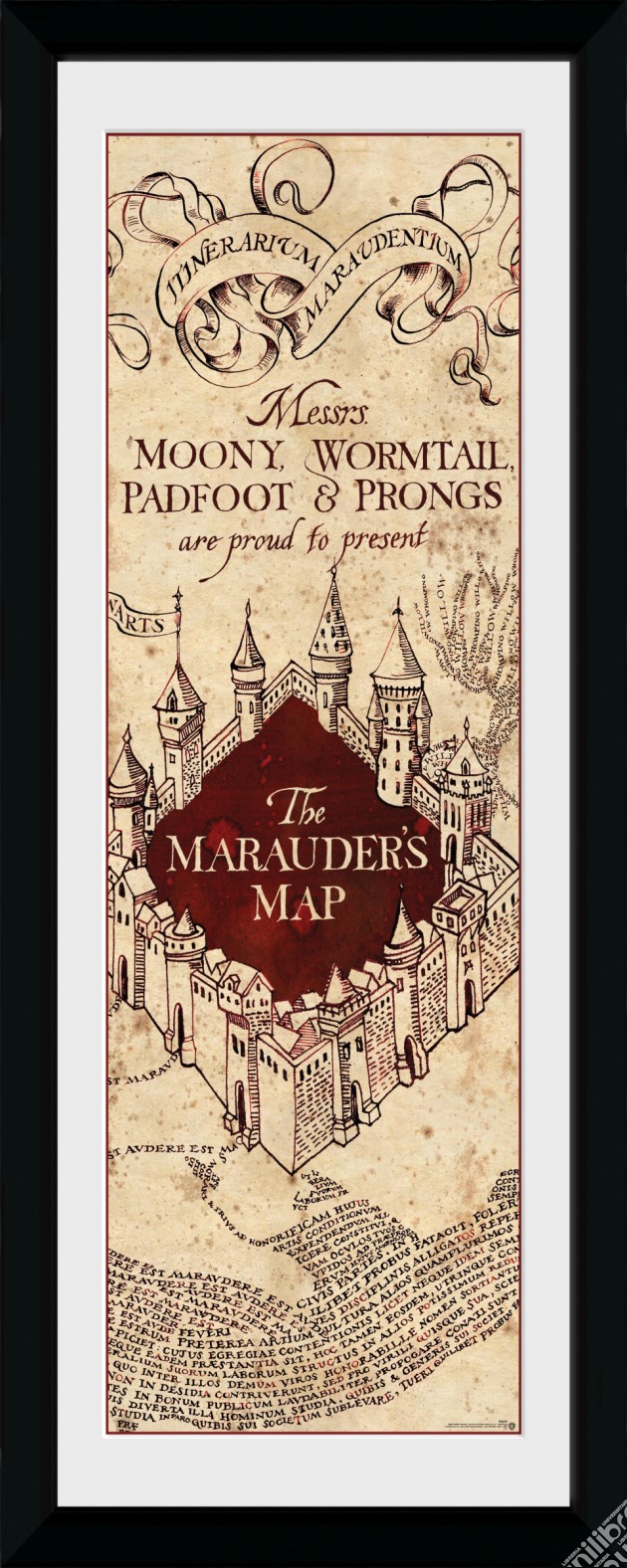 Harry Potter - Marauders Map (Stampa In Cornice 75x30 Cm) gioco di GB Eye