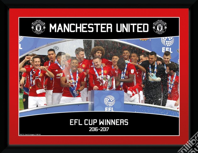 Manchester United - Efl Cup Winners 16/17 (Stampa In Cornice 15x20 Cm) gioco di GB Eye