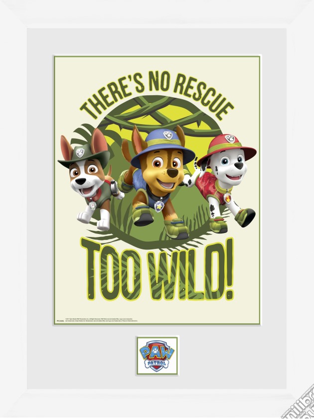 Paw Patrol - No Rescue Too Wild (Stampa In Cornice) gioco di GB Eye