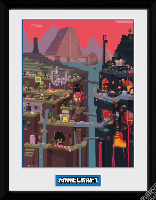 Minecraft: Gb Eye - World (Framed Print 30x40 Cm / Stampa In Cornice) gioco di GB Eye