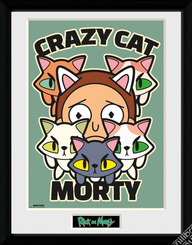 Rick And Morty - Crazy Cat Morty (Stampa In Cornice 30x40 Cm) gioco di GB Eye