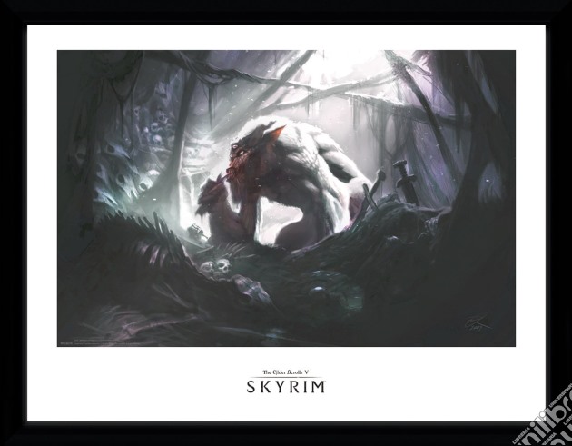 Skyrim - Troll Lair (Stampa In Cornice 30x40 Cm) gioco di GB Eye