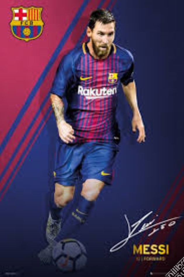 Barcelona - Messi 17/18 (Poster Maxi 61x91,5 Cm) gioco
