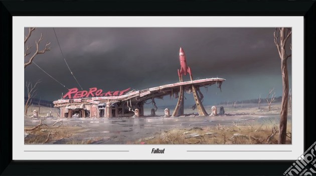 Fallout - Red Rocket (30Mm Black) (Stampa In Cornice 50x100 Cm) gioco