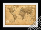 World Map: Antique Style (30Mm Black) (Stampa In Cornice 50x70 Cm) gioco