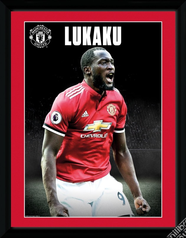 Manchester United - Lukaku Stand 17/18 (Stampa In Cornice 30x40cm) gioco