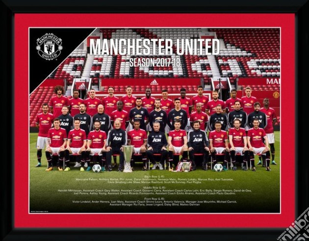 Manchester United - Team Photo 17/18 (Stampa In Cornice 30x40cm) gioco