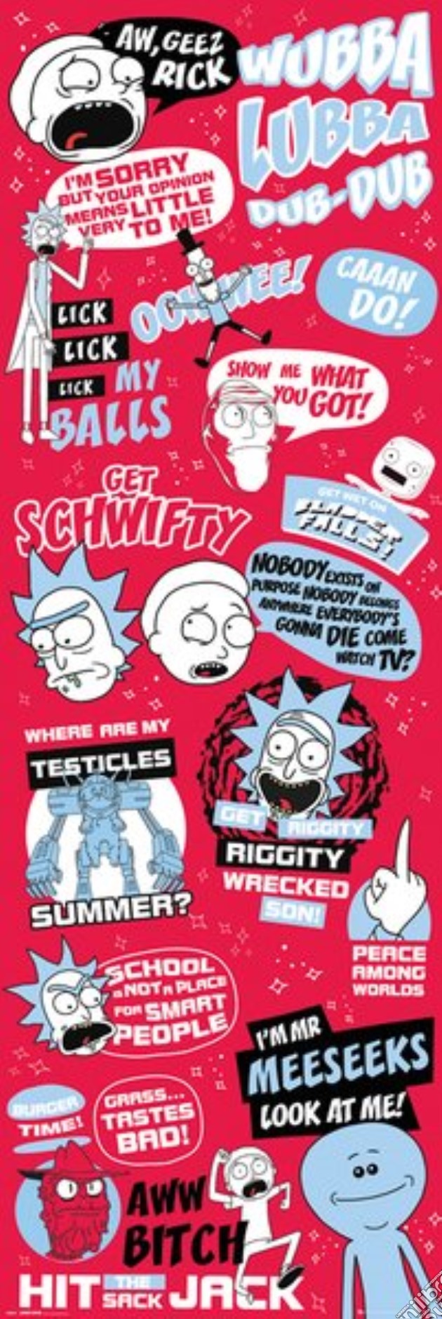 Rick And Morty - Quotes (Poster Da Porta 53x158 Cm) gioco di GB Eye