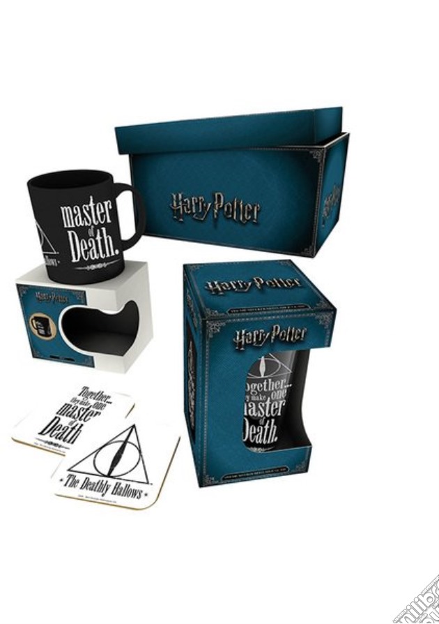 Harry Potter - Deathly Hallowes (Set Bicchiere Colorato+Tazza+Set Sottobicchieri) gioco
