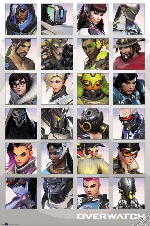 Overwatch - Character Portraits (Poster Maxi 61x91,5 Cm) gioco
