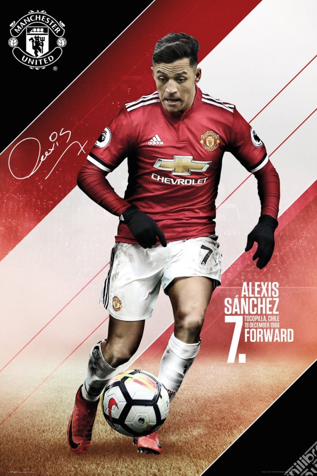 Manchester United - Sanchez 17/18 (Poster Maxi 61x91,5 Cm) gioco