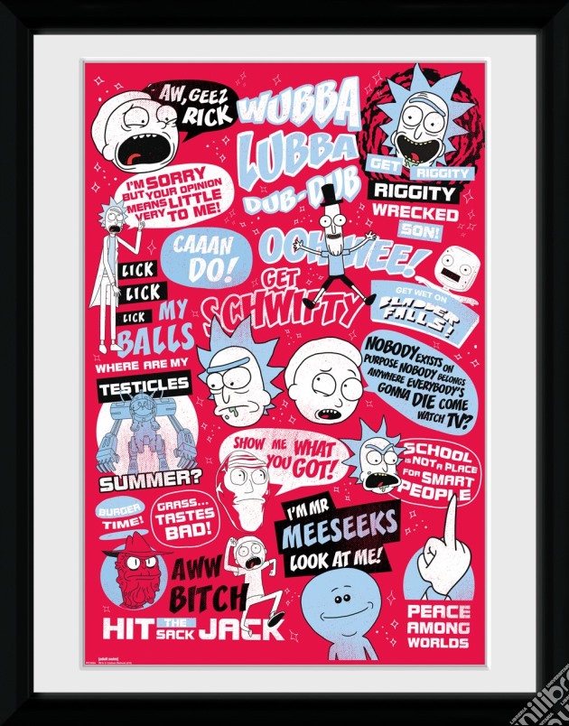 Rick And Morty - Quotes (Stampa In Cornice 30x40cm) gioco