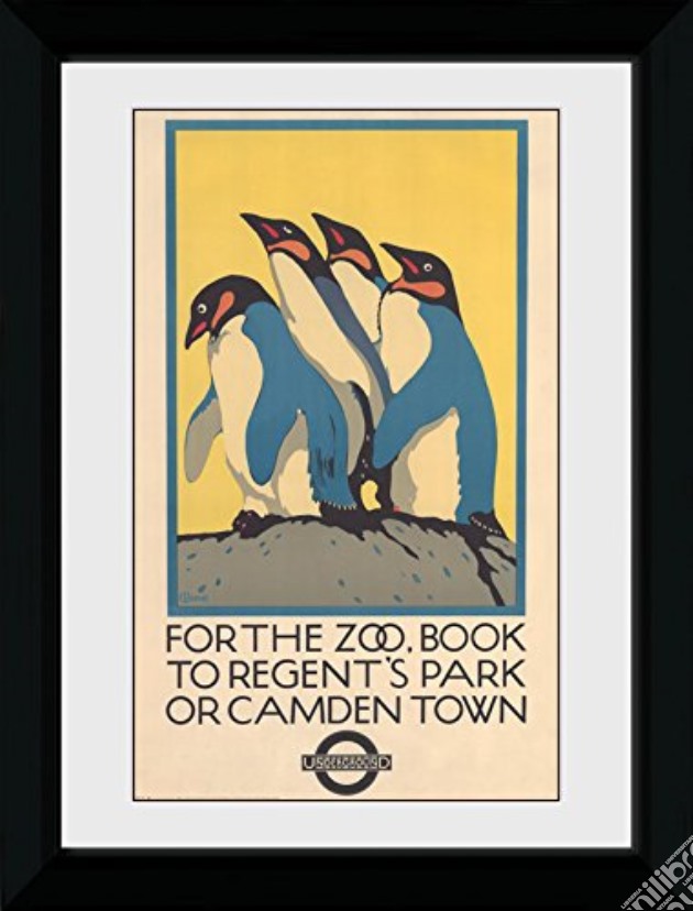 Transport For London: Zoo (30Mm Black) (Stampa In Cornice 50x70 Cm) gioco
