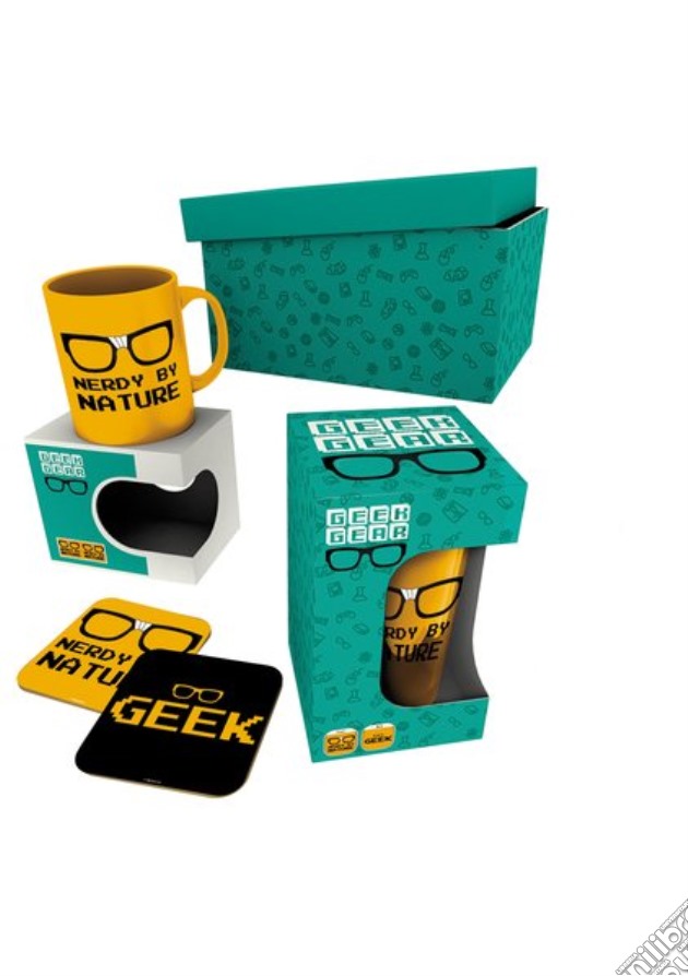 Geek - Geek Gear (Set Bicchiere Colorato+Tazza+Set Sottobicchieri) gioco