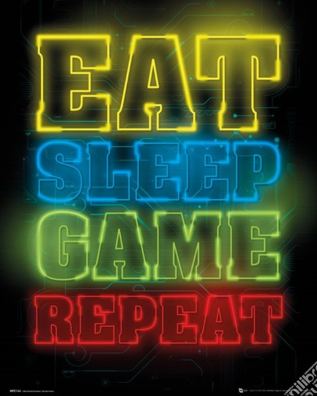 Gaming - Eat Sleep Repeat (Poster Mini 40x50 Cm) gioco