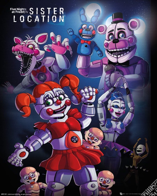 Five Nights At Freddys - Sister Location Group (Poster Mini 40x50 Cm) gioco