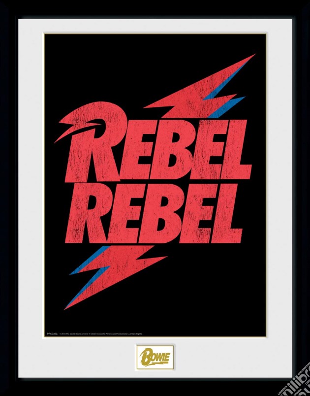 David Bowie: GB Eye - Rebel Rebel Logo (Stampa In Cornice 30x40cm) gioco di GB Eye