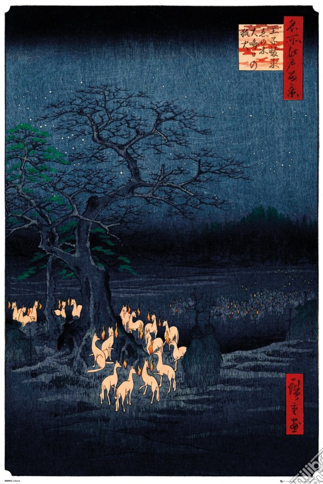 Hiroshige: Gb Eye - New Years Eve Foxfire (Poster Maxi 61x91,5 Cm) gioco di GB Eye