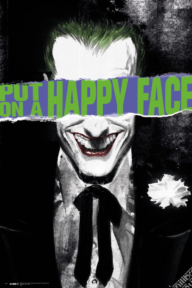 Dc Comics: Joker Happy Face (Stampa In Cornice 30x40cm) gioco di GB Eye