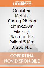 Qualatex: Metallic Curling Ribbon 5Mmx250m Silver Q. Nastrino Per Palloni 5 Mm X 250 M Metallic Silver giochi