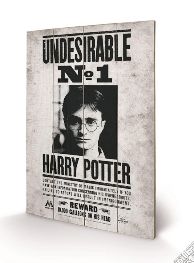 Harry Potter - Undesirable No1 (Stampa Su Legno 59X40Cm) gioco di Pyramid