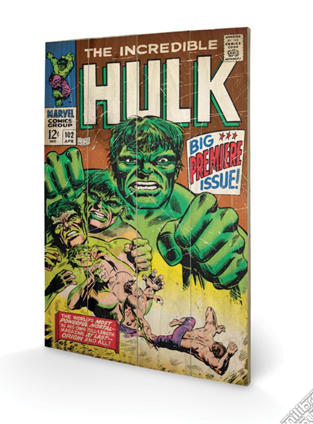 Marvel: Hulk - Big Issue (Stampa Su Legno 59X40 Cm) gioco di Pyramid
