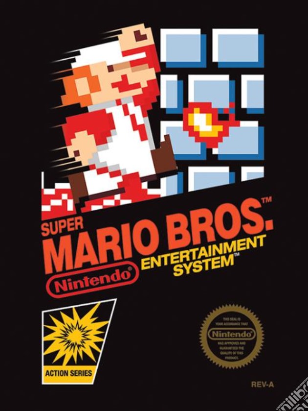 Super Mario Bros. (Nes Cover) - 40X50 (Stampa Su Tela) gioco