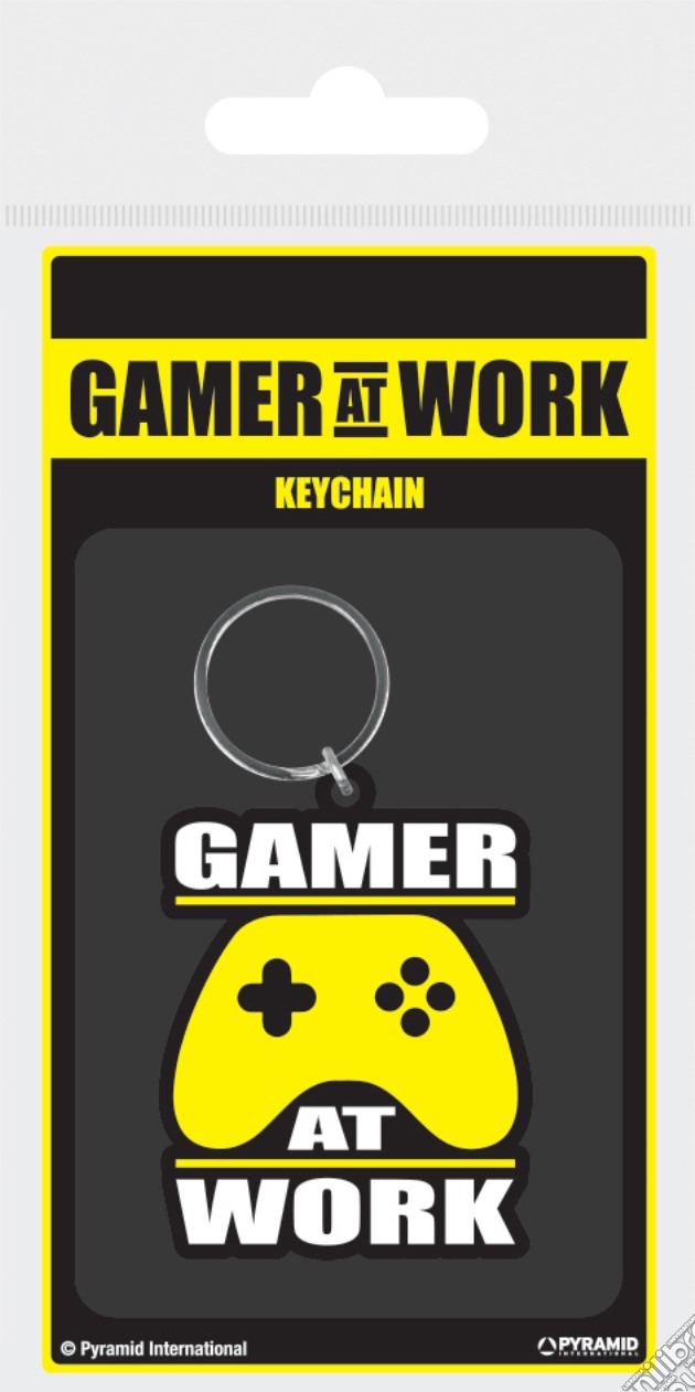 Gamer At Work (Joypad) Rubber Keychain (Portachiavi) gioco