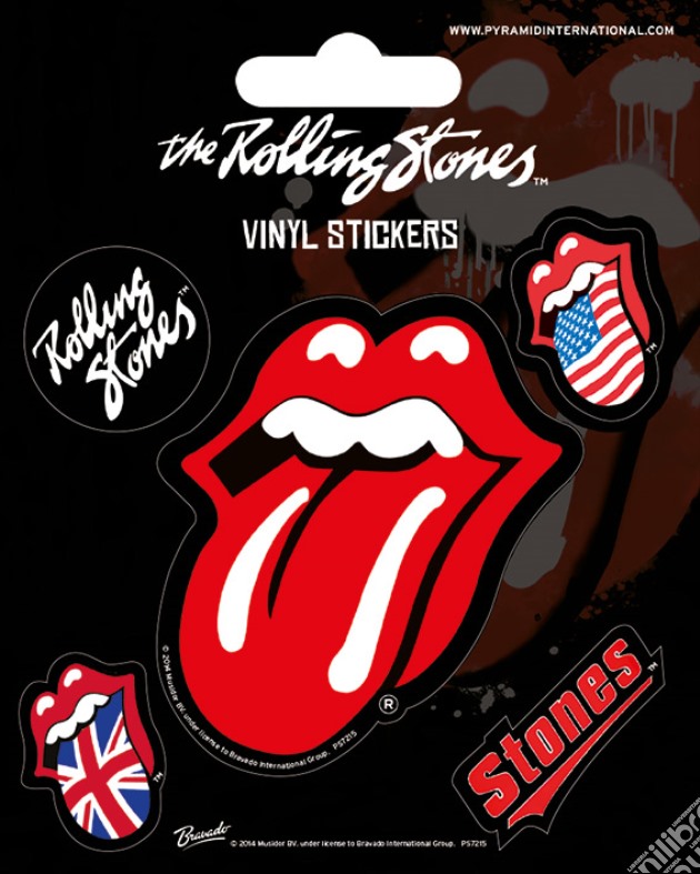 Rolling Stones - Tongue (Set Adesivi 12,5X10 Cm) gioco di Pyramid
