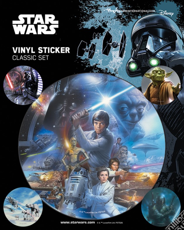 Star Wars - Classic Sticker Pack (Set Adesivi 12,5X10 Cm) gioco di Pyramid