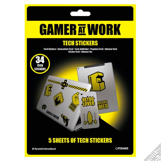 Gamer At Work Tech Stickers (Adesivo) gioco