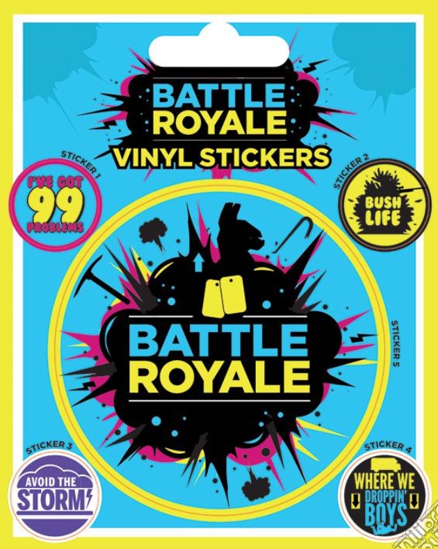 Battle Royale (Infographic) Vinyl Sticker gioco