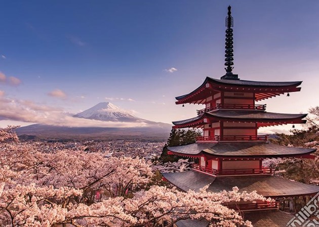 Japanese Art: Pyramid - Mount Fuji Blossom (Poster Giant 100X140 Cm) gioco