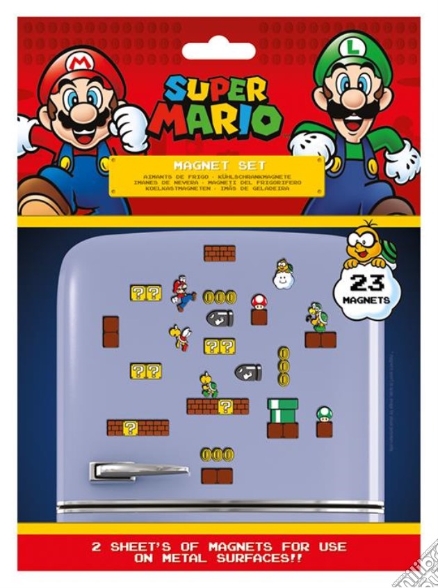 Nintendo: Pyramid - Super Mario Bros. - 23 Fridge Magnets (Magnet Set / Set Magneti) gioco