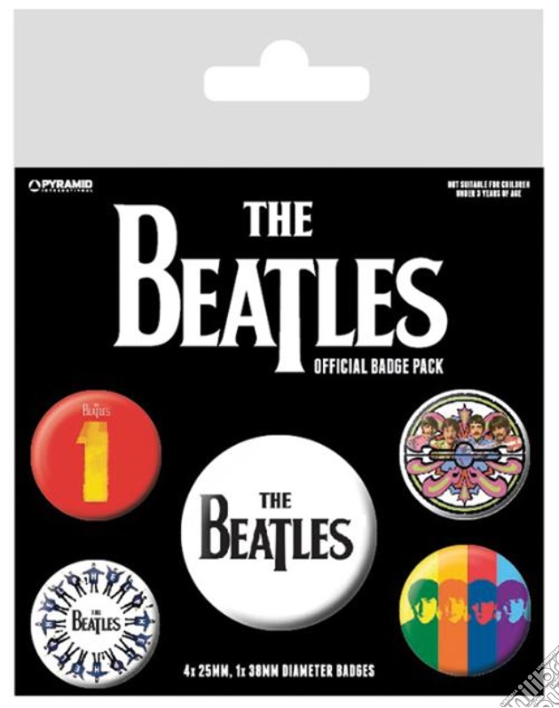 Beatles (The): Pyramid - Black (Pin Badge Pack) gioco