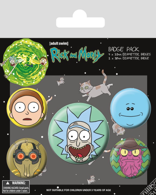 Rick And Morty: Pyramid - Heads (Pin Badge Pack / Set Spille) gioco