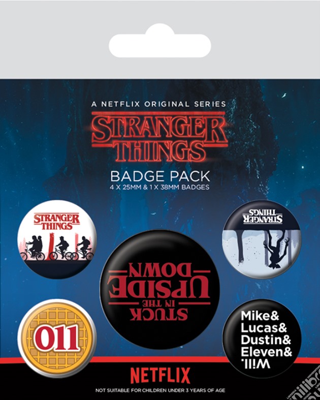 Stranger Things (Upside Down) Badge Pack (Pin Badge Pack) gioco
