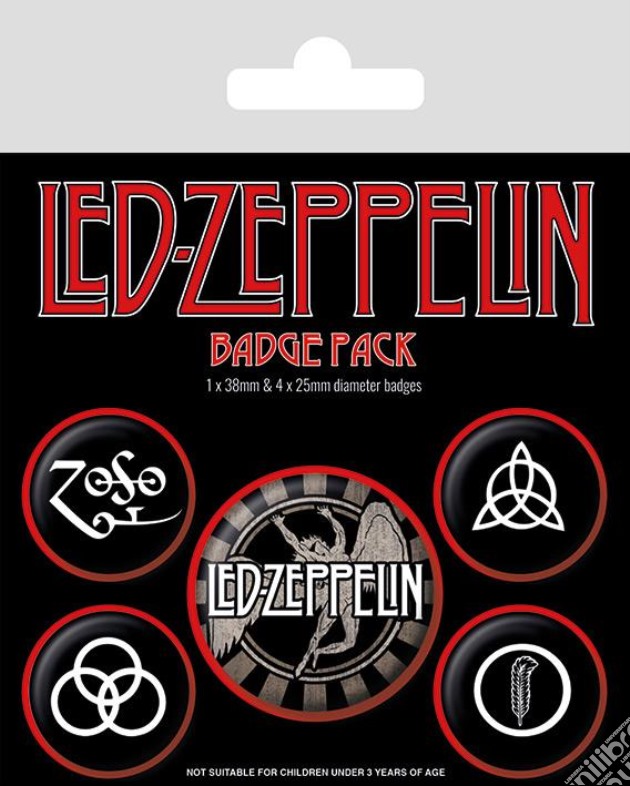 Led Zeppelin (Symbols) Badge Pack Badges gioco di Pyramid