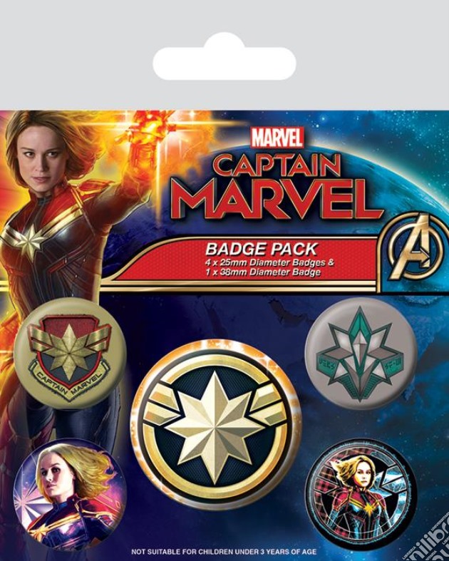 Captain Marvel (Patches) Badges gioco di Pyramid