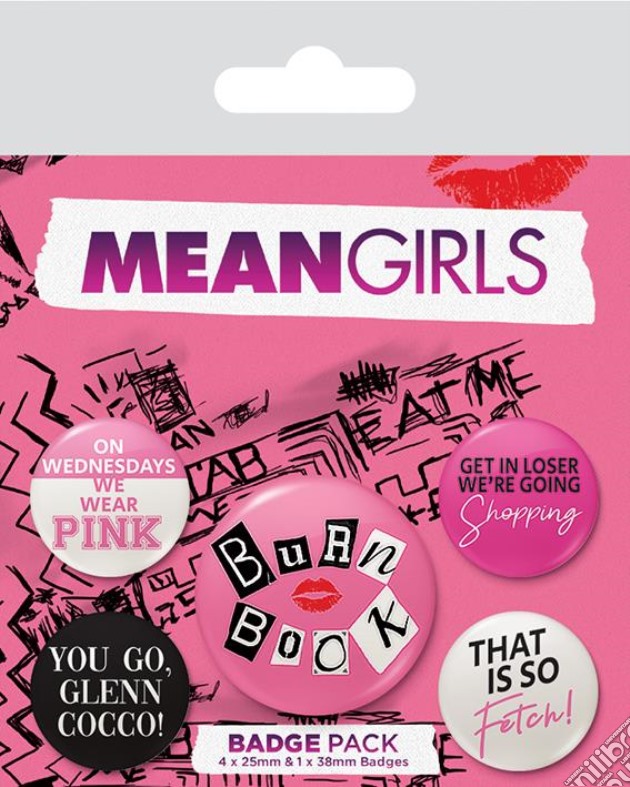 Mean Girls (Burn Book) Badge Pack gioco