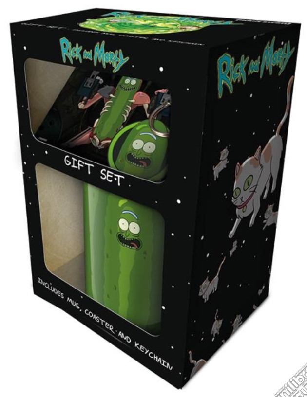 Rick And Morty: Pyramid - Pickle Rick (Gift Set / Set Tazza, Sottobicchiere E Portachiavi) gioco