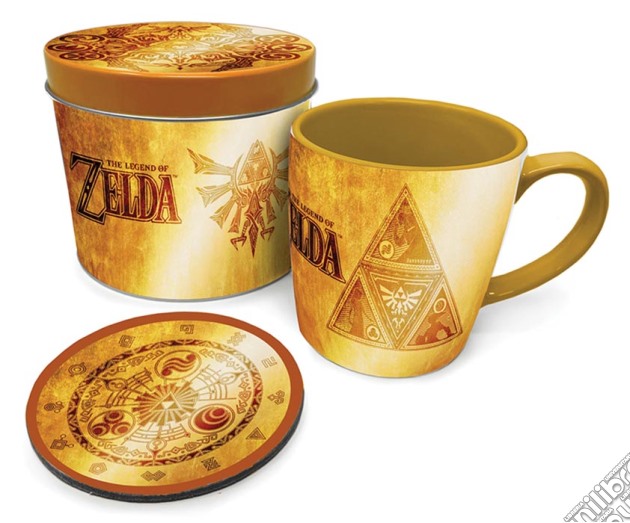 Nintendo: Pyramid - The Legend Of Zelda - Golden Triforce (Mug Tin Set / Set Tazza & Sottobicchiere) gioco di GAF