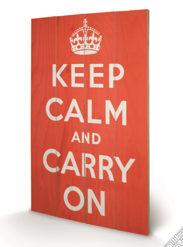 Keep Calm And Carry On (Stampa Su Legno 76X45Cm) gioco di Pyramid