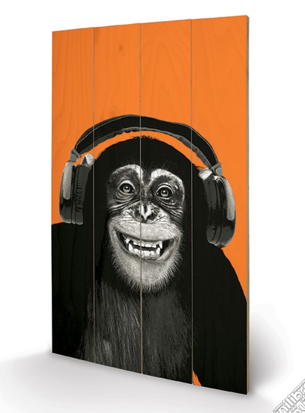 Chimpanzee Headphones (Stampa Su Legno 76x45cm) gioco di Pyramid