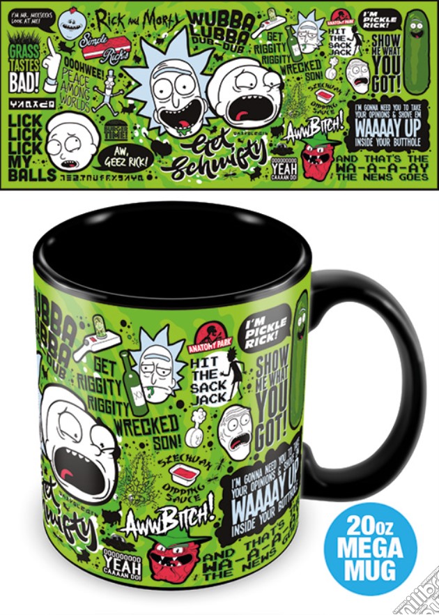 Rick And Morty (Quotes) Mega Mug (Tazza Termosensibile) gioco