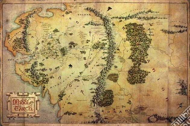 The Hobbit - Journey Map (Poster Maxi 61X91,5 Cm) gioco di Pyramid
