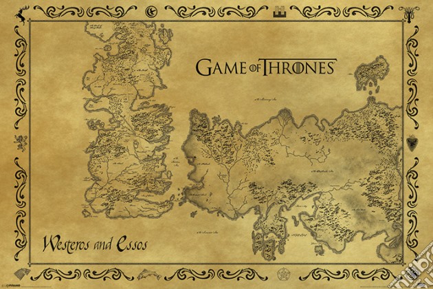 Game Of Thrones - Antique Map (Poster Maxi 61X91,5 Cm) gioco di Pyramid