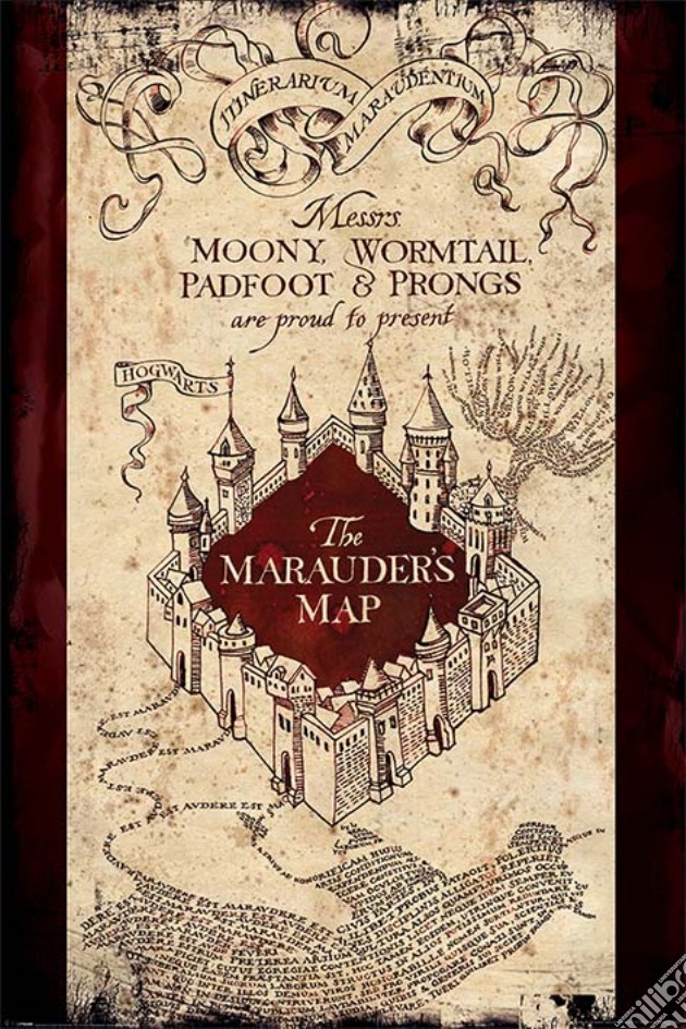 Harry Potter - The Marauders Map (Poster Maxi 61X91,5 Cm) gioco di Pyramid